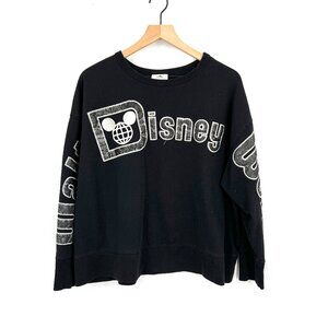 Walt Disney World parks authentic glitter embroidered pullover sweatshirt 1X top